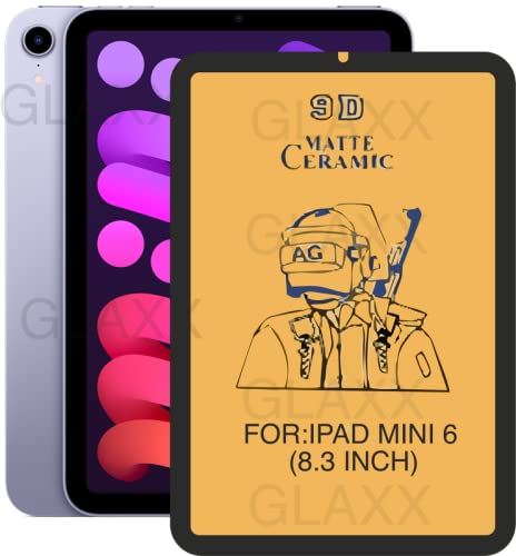 Glaxx Armour 9H High Definition Edge To Edge Matte Finish Screen Guard for iPad Mini 6 (2021) 8.3 inch (Black, Full Glue) (B09M3SRBP2) Amazon Price History, Amazon Price Tracker