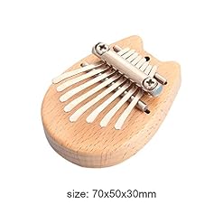 Wzhzj Mini 8 touches bois acajou pouce doigt Piano avec lanière Percussion Instrument de musique jouet cadeau pour les… - Les Beatles, Paul McCartney, John Lennon, RIngo Starr, George Harrison Wzhzj Mini 8 touches bois acajou pouce doigt Piano avec lanière Percussion Instrument de musique jouet cadeau pour les… – Image 2