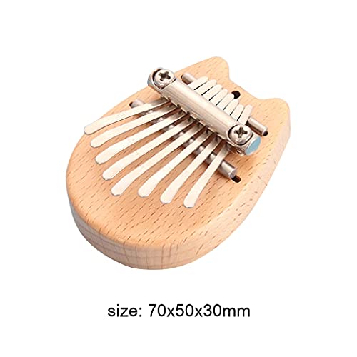 Wzhzj Mini 8 touches bois acajou pouce doigt Piano avec lanière Percussion Instrument de musique jouet cadeau pour les… - Les Beatles, Paul McCartney, John Lennon, RIngo Starr, George Harrison Wzhzj Mini 8 touches bois acajou pouce doigt Piano avec lanière Percussion Instrument de musique jouet cadeau pour les… – Image 3