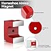 Gulfmew Horseshoe Alnico U Shaped Magnet, 22 lb Pull, Red, Rectangular, Utility Magnet(1 Pcs)