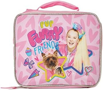 Nickelodeon JoJo Siwa Lunch Box - Kids' Soft Insulated Lunch Bag for Girls, Pink Sparkle