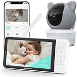 YIYAHA Monitor Bebé 5 Pulgadas, Monitor para Bebe con HD Camara y WiFi, Conectividad de...