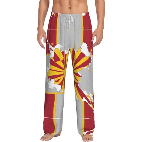 Bas de pyjama Macédoine du Nord imprimé graphique map02 pantalon fluide homme