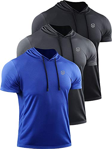 Image of NELEUS Men's Dry Fit Performance Athletic Shirt with Hoods