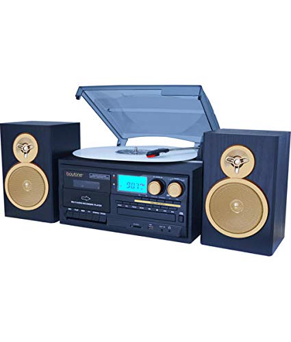Classic Wireless Turntable System Black-Gold by Boytone