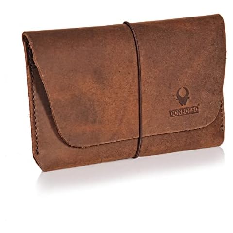 DONBOLSO Passport Holder Miami I Leather Travel Organiser I Travel Case Folder and Wallet for Men and Women I Genuine Leather Passport Cover I Brown Cover