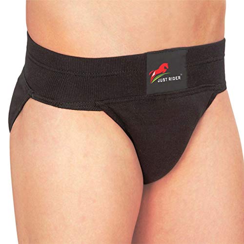 Image of JUST RIDER Gym Cotton Supporter with Cup Pocket Athletic Fit Brief Multi Sports Underwear Outdoor Inner and Wear Soft Underpants