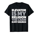 ascensorista - meccanica tecnico viaggio ascensore maglietta