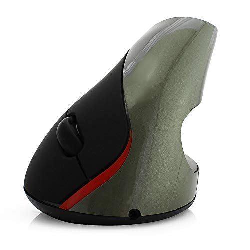 Souris verticale ergonomique sans fil grise pour soulager le poignet au bureau