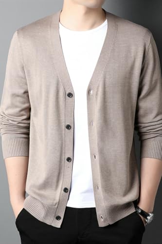 Men's Spring Summer Thin Korean Style Trendy Business Casual Knit Sweater Cardigan4