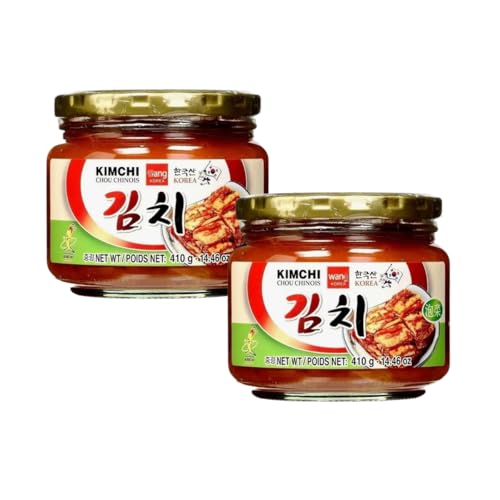 YIJIA | Kimchi Coreano Conservado Botella 410g – Una Delicia Fermentada Vegana y sin Gluten (2 Botella)