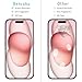 Bencuku (2 Pack) Screen Protector for iPhone 15 Tempered Glass 6.1-inch, Easy to Install, Bubble Free, 9H Hardness