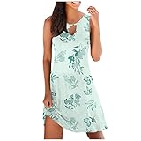 ✿Sommerkleid Damen: Dieses Sommerkleid Damen Lose, Leichtes, Atmungsaktives und Elastisches. Mode, Vintage, Boho und Elegantes design. Aus Weichem stoff, fühlt sich toll auf der Haut und angenehm zu tragen. Dieses Retro Strandkleid Damen Schlichte, Lässige, Elegant und Mode, Passt perfekt zu Jogginghose, Sommerkleid, Cocktailkleid Damen, Sandalen, Hausschuhe, Sonnenbrille, Leggings, Tshirt, Jeans, Armband, Socken, Unterhosen, Jacke, Bluse, Uhr, oder Sneaker.