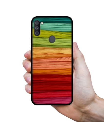 Image of Colorful Thread Design Premium 2D Printed Metal Back Case Cover for Samsung Galaxy A11 4G / M11 4G