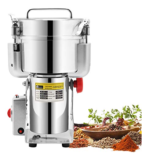CGOLDENWALL 1000g Stainless Steel Electric Grain Grinder Mill for Grinding Various Grains Spice Grain Mill Herb Grinder Pulverizer Powder Machine 110V Gift for mom, wife