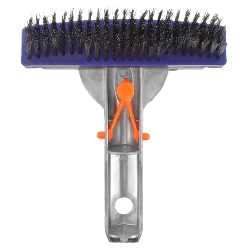 RVIFY Maintenance Kit Cepillo para Azulejos, Herramientas de Limpieza para Piscinas, Mango de Aluminio, Parte Inferior de Alambre, Parte Posterior, Acero, Musgo y Algas
