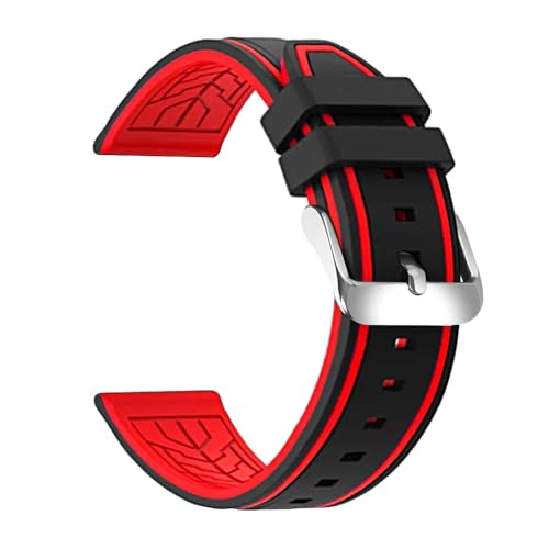 SZYXMY Silicone Watch Bands Divers Model Replacement Rubber Sport Watch Strap 20mm 22mm 24mm 26mm Waterproof Line Silver Buckle for Men and Women