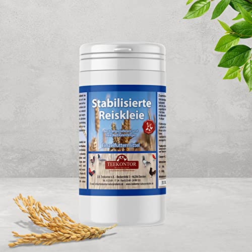 Stabilisierte Reiskleie – Einzelfuttermittel für Brief- und Rassetauben sowie Rassegeflügel – Reines Naturprodukt – Positive Wirkung auf die Gesundheit von Geflügel (3000 g)