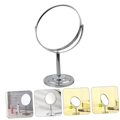 Espejo de maquillaje doble cara con aumento y soporte de pared miniatura 3