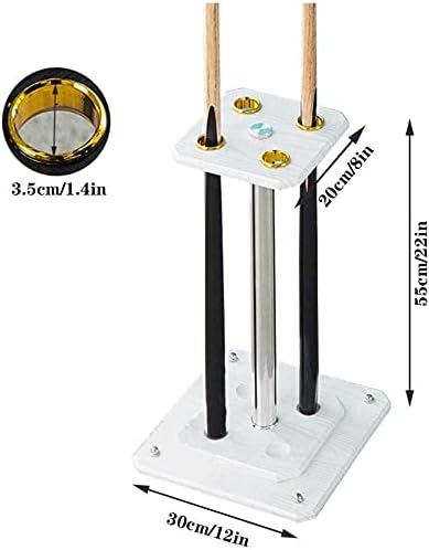 Billiard Pool Cue Stick Holder,Pool Cue Racks,0903Billiards Accessory,Billiard Cue Racks,Metal Eyelet,Holds up to 4 Cues