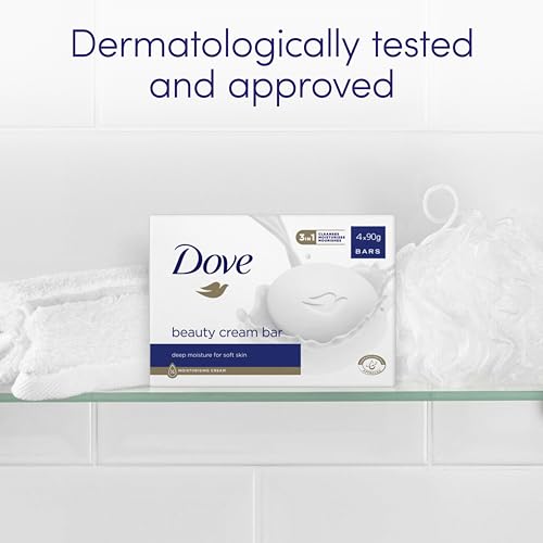 Dove Original Beauty Bar with ¼ moisturising cream soap for softer, smoother, healthier-looking skin 4x 90 g - Image 3