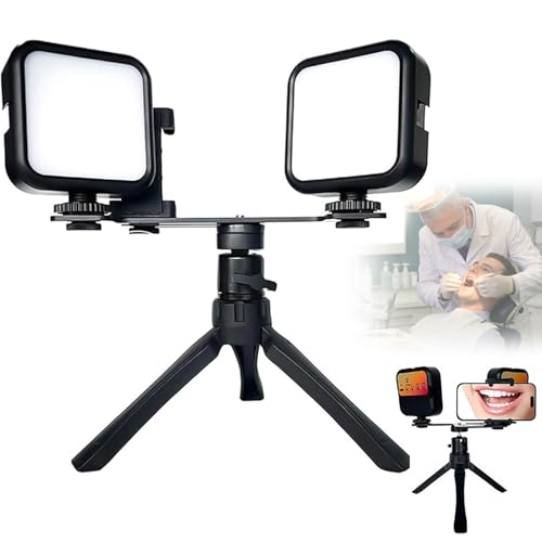 Luz de relleno dental para imágenes intraorales claras con soporte extensible y 2 luces