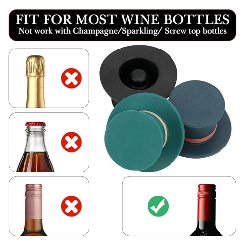 Bouchon bouteille de vin silicone réutilisable hermétique compatible format standard