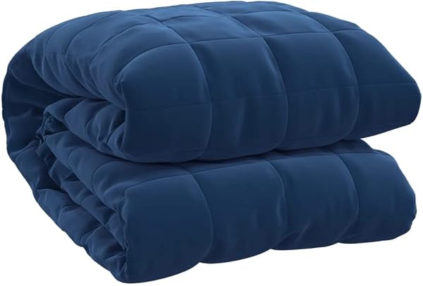 vidaXL 15kg Weighted Blanket, Blue, Large Size