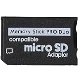 メモリースティック PRO Duo 互換品 変換アダプタ マイクロSD→MemoryStick PRO Duo SDHC/SDXCカード対応 (S3)