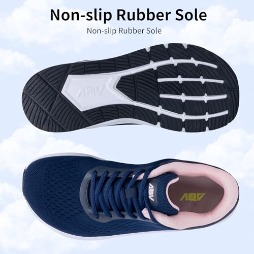Image of Womens Wide Toe Box Walking Shoes with Arch Support Plantar Fasciitis Tennis Sneakers Orthotic Shoes for Pain Relief