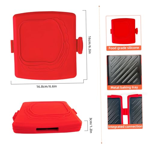 Sandwichera para microondas de silicona antiadherente con moldes extraíbles 7