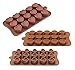 MUCHEN SHOP Stampo per Cioccolato Silicone,3 Pack Antiaderenti Stampi per Dolci Stampi per Cioccolato Vassoi da Forno a Forma di Cuore per Festa di Natale