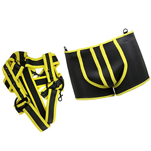 ARTIBETTER 1 Conjunto Punk Cinto de Arnês Corporal Acessórios de Couro Roupas Cosplay para Uso Mascu