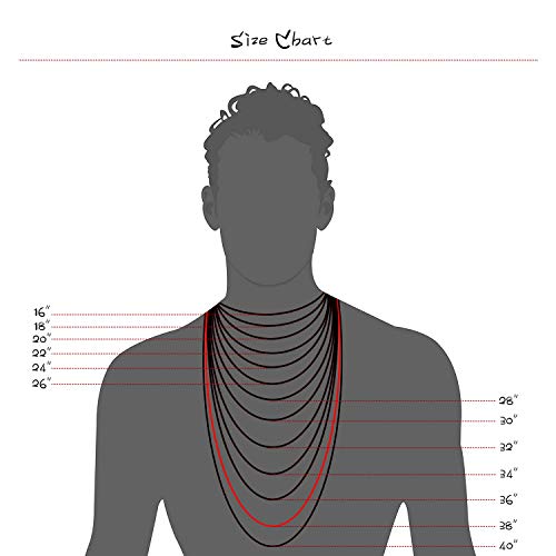 Image of Figaro Chain Stainless Steel Curb Necklace Neck Link Chain Figaro Link Chain For Men (5mm, 18-40 Inches Chain)
