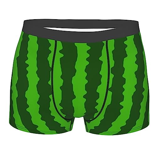 Watermelon Green Stripes Men's Underwear Boxer Briefs Regular Sport Mens Boxer Briefs Underwear Men