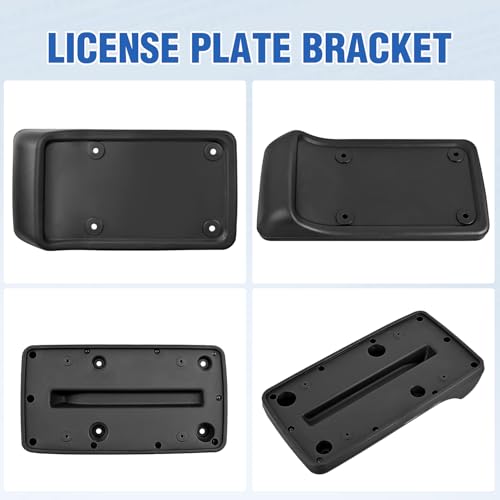 Image of Nilight Rear License Plate Frame Holder Bracket for 1997 1998 1999 2000 2001 2002 2003 2004 2005 2006 Jeep Wrangler TJ Accessories Replace #55174994 Plastic License Plate Mounting Black