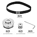 uxcell GT-2 Synchronous Wheel 20&60 Teeth 5&10mm Bore, Aluminum Alloy Timing Pulley Wheel with 1Pcs Length 200mm, Width 10mm Belt for 3D Printer, CNC Machine (20-60T-5&10B-10)