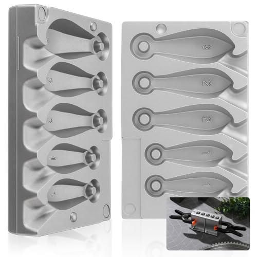 AceOrbit 3 Pack Sinker Molds Fishing Weight Molds 1.2. 3-Ounce 5 Cavities with 2 Pack 3 Inches Woodworking Clamp for Outdoor Sea Fishing Activities