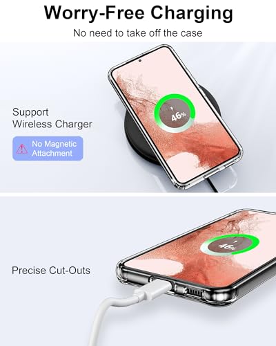 Image of HOOMIL Case for Samsung Galaxy S22 Plus, Anti-Yellowing, Crystal Clear