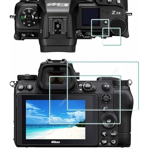 ULBTER Top + Screen Protector for Nikon Z6 III Z 6III Z6III Z6 III Camera [2+2Pack], 0.3mm 9H Hardness Tempered Glass Cover Anti-Scrach Anti-Fingerprint Anti-Bubble Cover