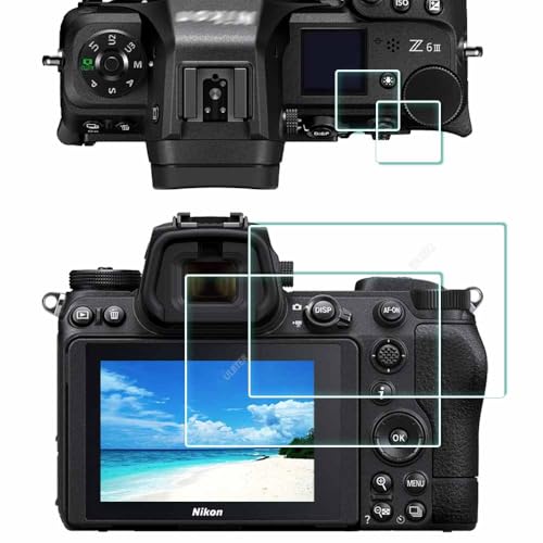 ULBTER Displayschutz schutzfolie für Nikon Z6 III Z 6III Z6III Z6 III + OBEN [2+2 Stück], Displayschutzfolie LCD gehärtetes Glas 0,3 mm Härtegrad 9H kratzfest zubehör