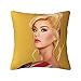Katy Singer Perry Housse de coussin carrée imprimée double face pour canapé, chambre, voiture 45,7 x 45,7 cm