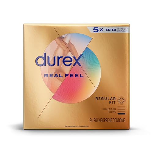 Avanti Bare Real Feel Lubricated Condoms, Regular Fit, 24 Count, Non Latex Condoms for Men with Natural Skin on Skin Feeling, FSA & HSA Eligible (Packaging May Vary)