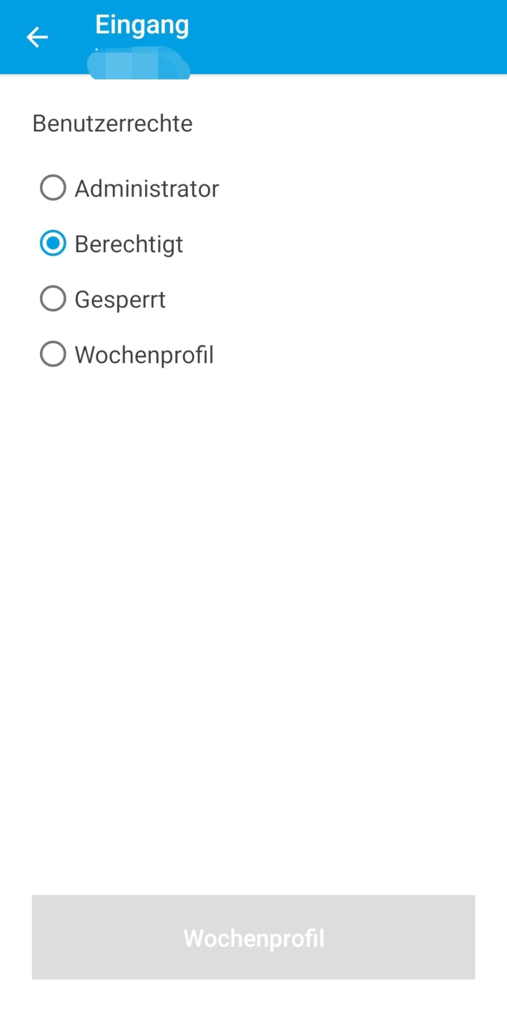 Bluetooth Eingangsschloß