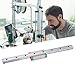 Linear Slider, 200mm Linear Rail, Linear Sliding Guideway Automated Industry with MGN12H Miniature Widened Block, Linear Motion Guides