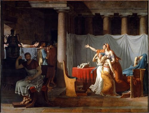 Tableau Jacques Louis David Brutus pour décoration murale salon et bureau élégant 60x90cm