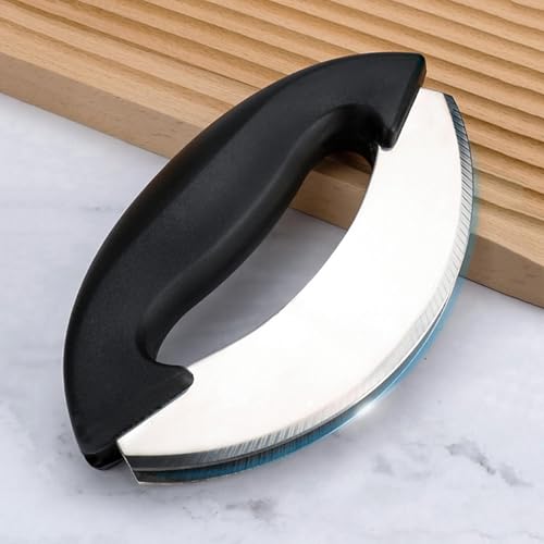 Hachoir à salade, couteaux à hacher à main en acier inoxydable avec double lame pour salade et légumes, outil de cuisine pour hacher facilement les légumes, coupe-salade pour la cuisine à domicile