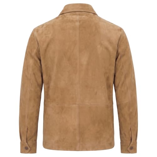 Image of Suede Leather Jacket Men - Real Lambskin Suede Casual Leather Jackets For Men - Mens Suede Jacket