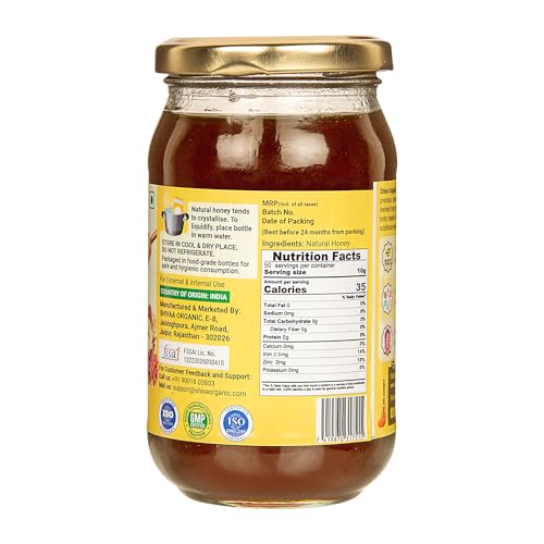 Image of Shiva Organic Raw Multi Flora Honey 1kg | 100% Pure NMR Tested | Raw and Unprocessed