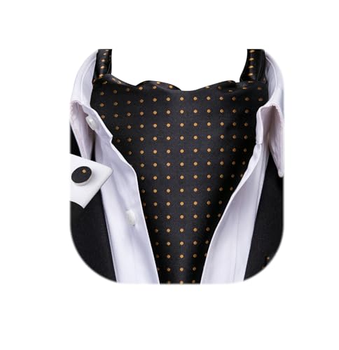 Image of Dubulle Paisley Floral Ascot for Men Self Tie Mens Cravat and Pocket Square Cufflinks Wedding